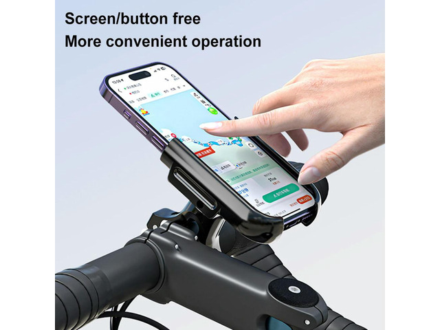 Bicycle Phone Holder Aluminum Alloy Motorcycle Mobile Phone Mount Bicycle Navigation Phone Bracket for 4.2-7.5 Inch Phone
