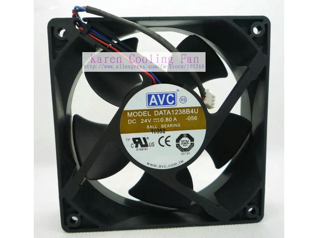 AVC 12038 24V 0.8a DATA1238B4U Cooling Fan Laptop heat skin