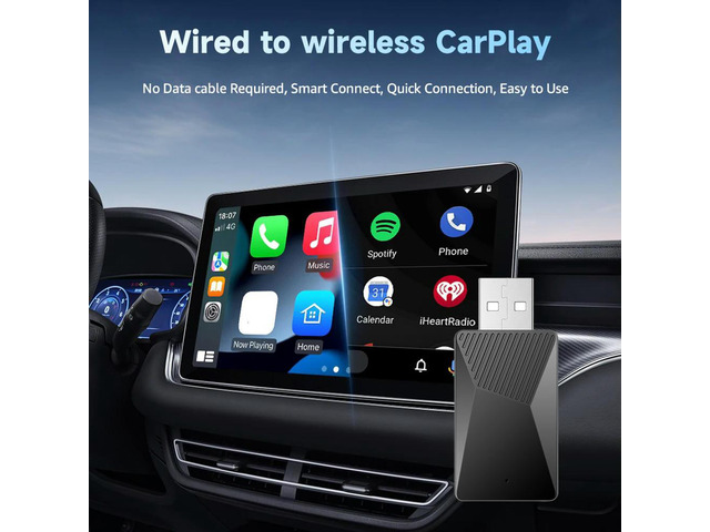Wired To Wireless Carplay & Android Auto AI Box USB Plug and Play 2 in 1 Dongle OTA Upgrade for Wired CarPlay Android Auto Cars