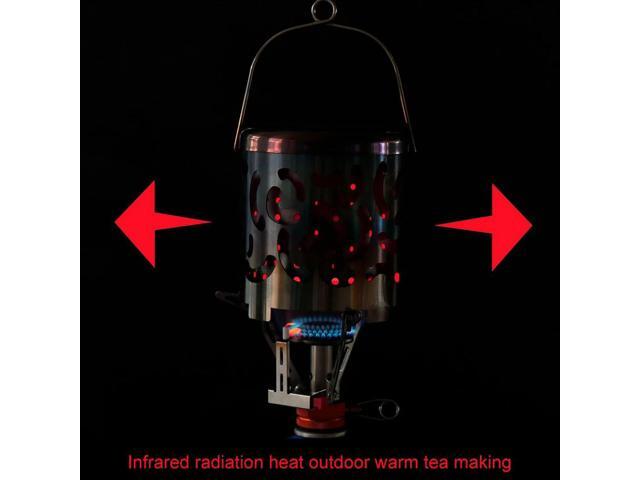 Stainless Steel Camping Mini Heater Tent Heating Cover Camping Heated Stove for Outdoor Backpacking Hiking Traveling BBQ