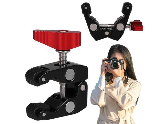 l Super Clamp with 1/4in 3/8in Hole Articulated Arm Crab Claw Super Clip Holder for Studio Flash Light Camera Tripod Monopod