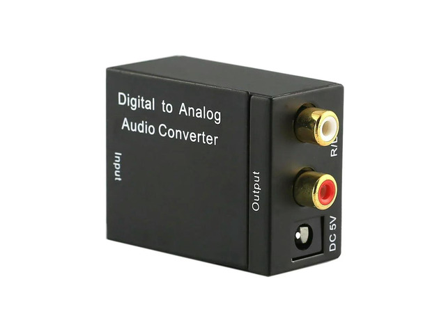 Digital To Analog Audio Converter Digital Coaxial Toslink To Analog RCA L/R Adapter Optical Coax Toslink RCA Audio Adapter