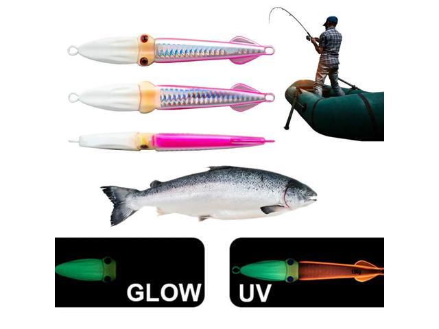 Fast Sinking Hard Squid Bait Wobblers 3D Eyes Artificial Crankbait UV Glow Fishing Bait Fishing Accessories