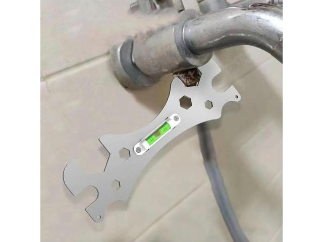 Distance Measuring Tool Multifunctional Thickened Hexagonal Wrench Stainless Steel for Shower Faucet Installation for Bathroom