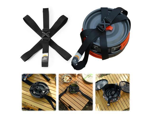 Camping Tableware Strap Multi-Purpose Cutlery Cross Strap Luggage Strapping Nylon Strap for Outdoor Pots Bowls Plates