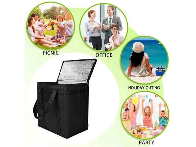 Picnic Bag Insulation Picnic Ice Pack Portable Food Thermal Bag Beer Delivery Bag with Handle for Beach Picnic Road Trip Travel