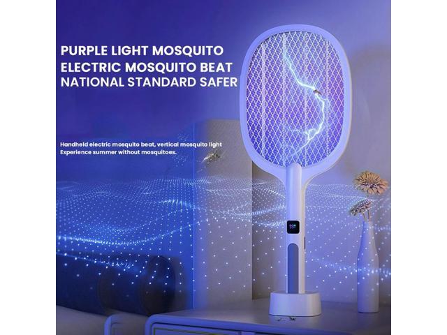 Bug Zapper Racket Rechargeable Electric Fly Swatter 4000V Mosquitoes Trap Lamp for Indoor and Outdoor