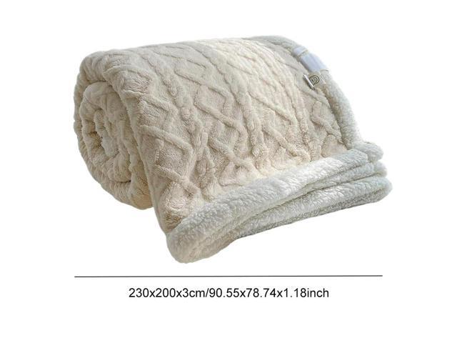 Home Thick Bed Blanket Winter Warm Double Sided Throw Sofa Cover Lamb Fleece Throw Blanket Cozy Thick Lamb Wool Sleeping Blanket