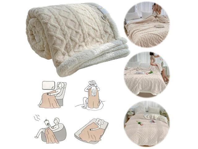 Home Thick Bed Blanket Winter Warm Double Sided Throw Sofa Cover Lamb Fleece Throw Blanket Cozy Thick Lamb Wool Sleeping Blanket