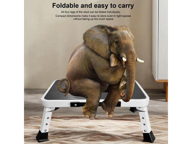 1 Step Folding Anti-Slip Step Stool Lightweight Step Stool Collapsible Folding Step Stool for Adults Household Outdoor Indoor