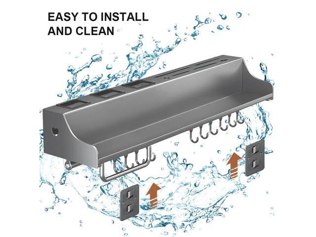 60CM Hanging Rack Punch-Free l Rack Space-Saving Spice Organizer for Chopsticks Spoons Shovels Organize