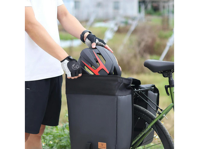 Bicycle Rear Seat Bag Large Capacity Rear Seat Panniers Pack Waterproof Bike Rack Tail Bag with Handle MTB Road Bike Accessories