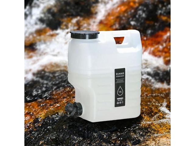 12L Water Container with Faucet Water Dispenser Carrier Large Capacity Water Container Jug for Vehicle Car Camping