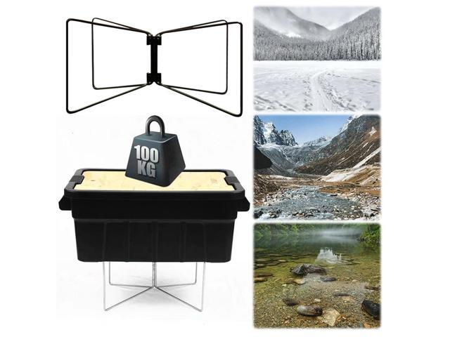 Camping Foldable l Stand Portable Aluminum Alloy Box Stand Steel Organizer Box Folding Stand for Outdoor Picnic Fishing