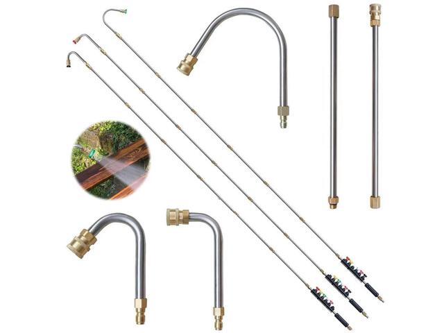 10Pcs High Pressure Washer Wand Set Pressure Washer Lance Extension High Pressure Water Gun Extension with 6 Adjustable Nozzles