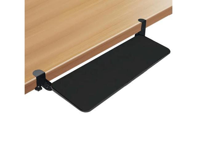 Keyboard Tray Under Desk with C Clamp Mount Clamp-On Keyboard Tray Under Desk Keyboard Drawer Slide-Out Platform Computer Drawer