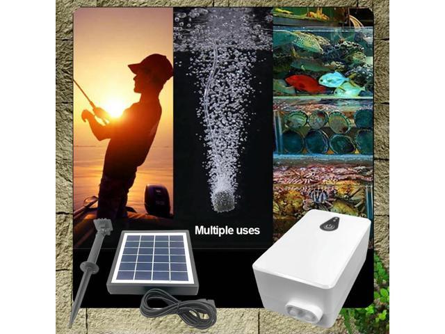 6V 2W Solar Oxygen Pump Powered Aquarium Oxygen Aerator Air Pump Solar Oxygenator for Garden Fish Tank Outdoor Pool Pond