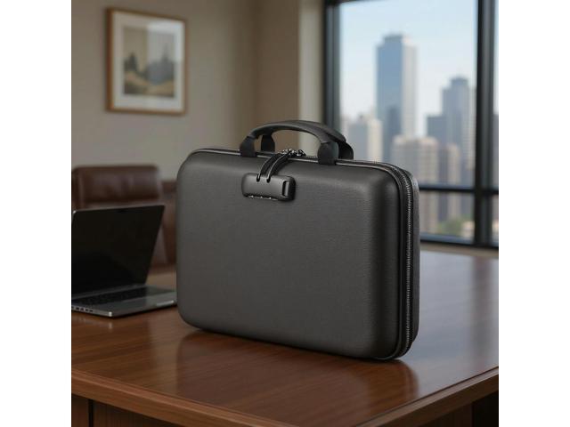 13 Accordion Pocket Fireproof Document Box with Lock Waterproof Briefcase Large Capacity for Offices Business Travel Meeting