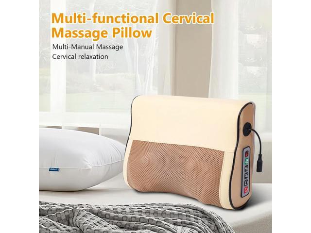 Electric Neck Massager Pillow Neck Massager Multi-Function Neck Relaxation Pillow Shoulder Massage Device for Home Office Car