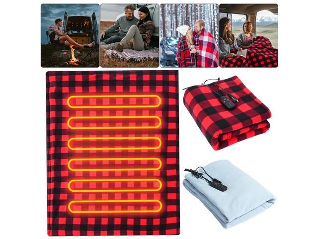 Car Electric Heated Blanket Heated Blanket Mattress Fast Heating 12V Warmer Mat 9 Adjustable Temperature Auto-off for Winter