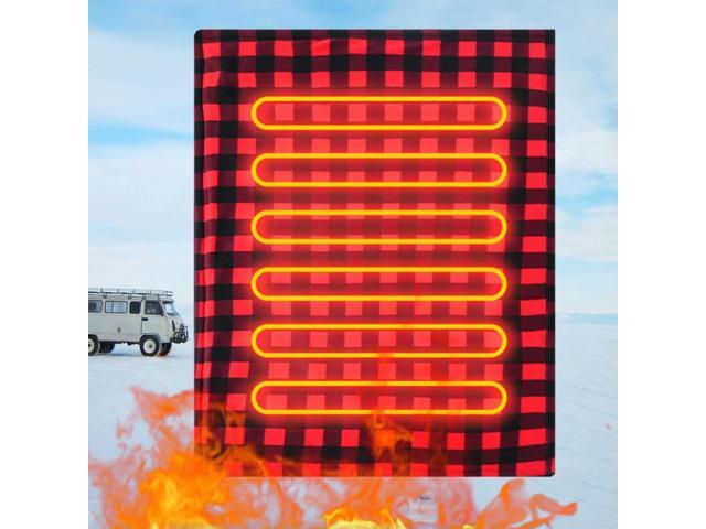 Car Electric Heated Blanket Heated Blanket Mattress Fast Heating 12V Warmer Mat 9 Adjustable Temperature Auto-off for Winter
