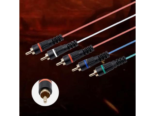Component Cable 5RCA Audio Video YPbPr Component Adapter NGC Digital AV Output for Nintendo GameCube