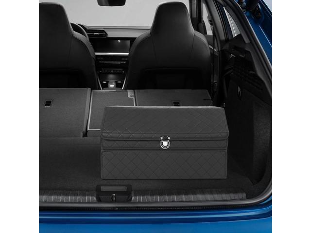 Double-Layer Car Trunk Organizer with Magnetic Lock Car Caddy Organizer Multi Compartment Car Bin for SUV Auto Truck Van