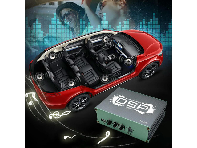 DSP Car Power Amplifier 6-Channel Output DSP Car Equalizer Navigation Sound Enhancement Effect for Car Audio Enhancement