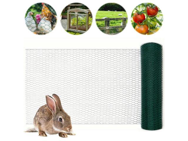 Chicken Wire 39.37x1200in Hexagonal Mesh Garden Fence Barrier Anti-Rust Chicken Coop Rabbit Wire for Pet Rabbit Chicken Fencing