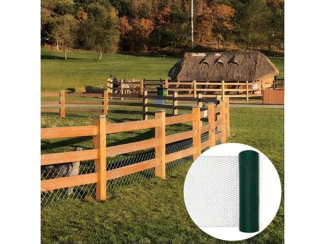 Chicken Wire 39.37x1200in Hexagonal Mesh Garden Fence Barrier Anti-Rust Chicken Coop Rabbit Wire for Pet Rabbit Chicken Fencing