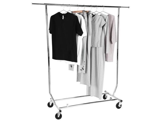 Standing l Clothing Rack with Sturdy Wheels Standing Rolling Clothing Rack Portable Closet Wardrobe Rack for Hanging Clothes
