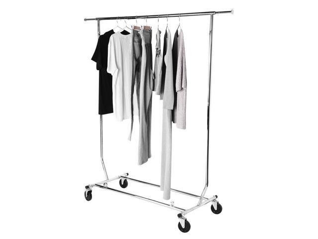 Standing l Clothing Rack with Sturdy Wheels Standing Rolling Clothing Rack Portable Closet Wardrobe Rack for Hanging Clothes