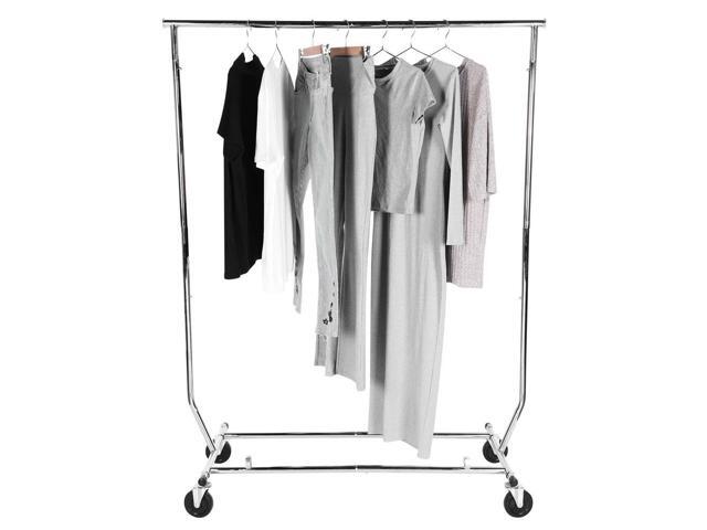 Standing l Clothing Rack with Sturdy Wheels Standing Rolling Clothing Rack Portable Closet Wardrobe Rack for Hanging Clothes