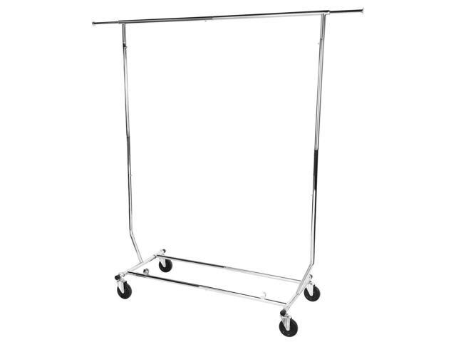Clothes Rack with Lockable Wheels Standing Rolling Clothing Rack Portable Closet Wardrobe Rack for Bedroom Laundry Living Room