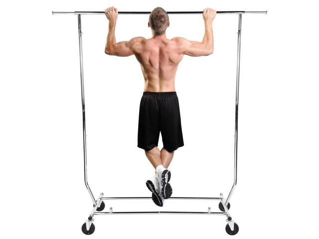 l Garment Rack with Lockable Wheels Rolling Garment Rack Portable Wardrobe Sturdy Coat Rack for Bedroom Laundry Living Room