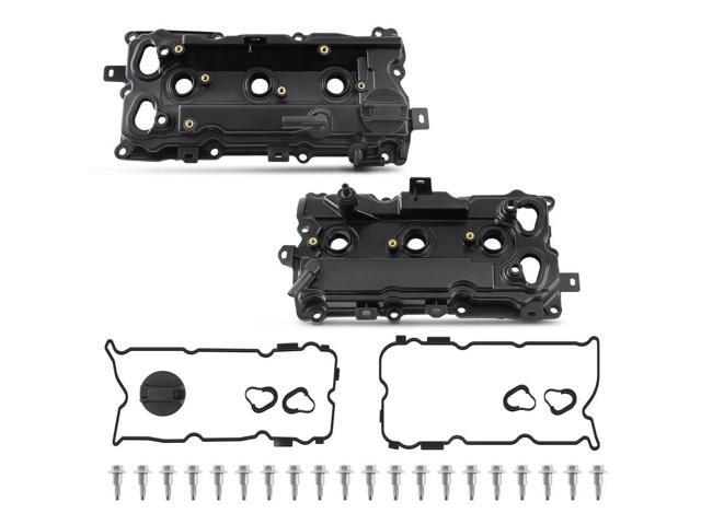 2pcs Cam Rocker Cover W/Gasket Screw Oil Cap Camshaft Rocker Cover Wear Resist for Nissan Maxima 2009-2020 Murano 3.5L 2015-2020
