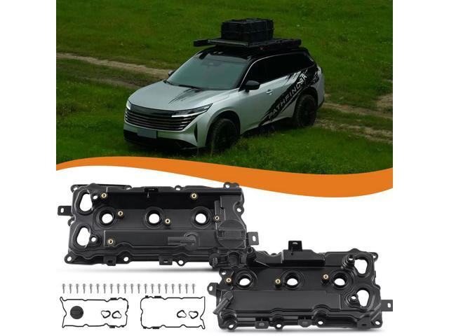 2pcs Cam Rocker Cover W/Gasket Screw Oil Cap Camshaft Rocker Cover Wear Resist for Nissan Maxima 2009-2020 Murano 3.5L 2015-2020