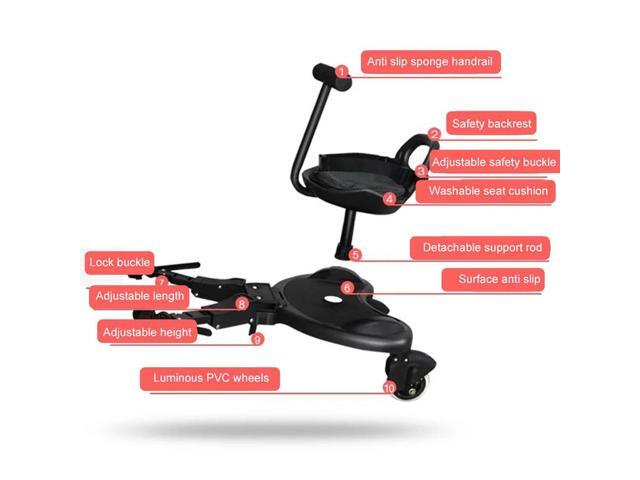 Universal Baby Strollers Pedal Adapter Second Child Standing Plate with Seat Buggy Pushchair Standing Seat Stroller Accessories