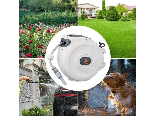 65 Ft Retractable Garden Hose Reel Automatic Hose Reel Any Length Lock Telescopic Water Hose Reel 2 Modes for Garden Watering
