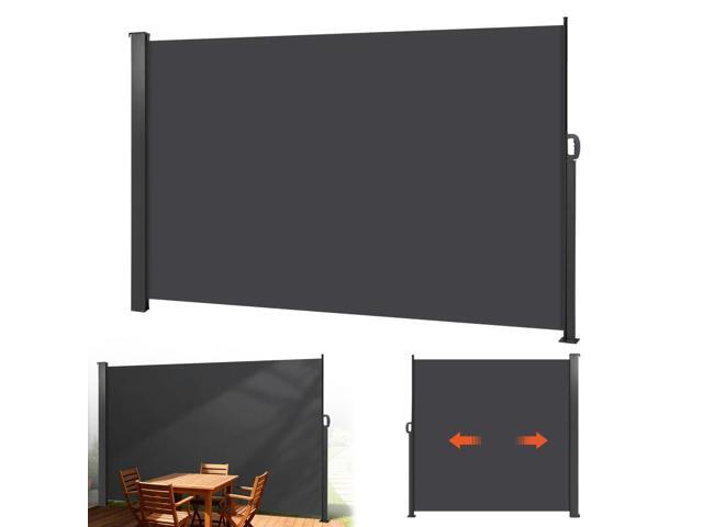 Double Side Awning Rainproof Sunshade Shelter Easy Installation Folding Privacy Screen for Patios Backyard Garden and Balconies