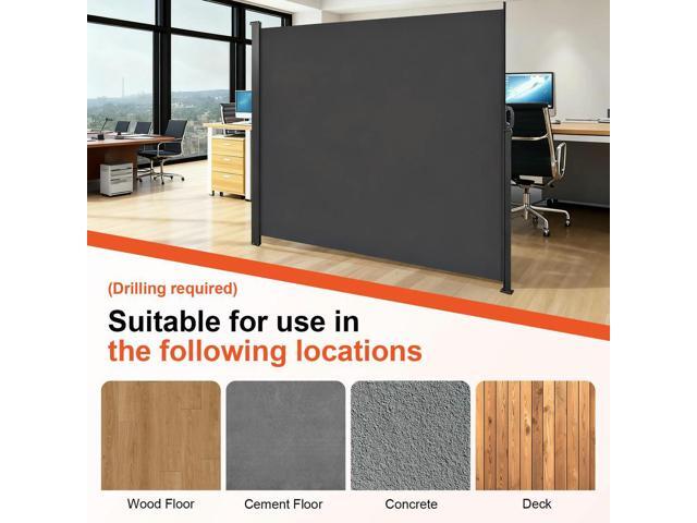 Double Side Awning Rainproof Sunshade Shelter Easy Installation Folding Privacy Screen for Patios Backyard Garden and Balconies