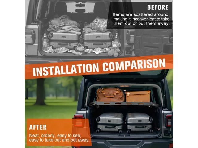Steel Shelf Interior Luggage Carrier Interior Trunk Rack for Jeep Wrangler JL Accessories
