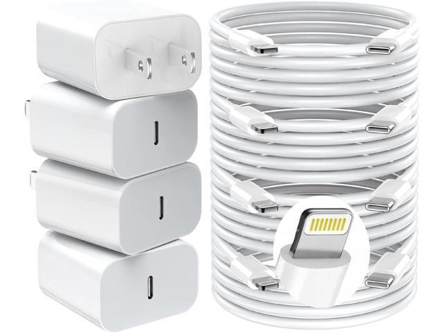 GREPHONE iPhone Charger Fast Charging,20W PD USB C Wall Charger 4 Pack with 6FT Fast Charging Cable - Fast Charger for iPhone 14/14 Pro Max/13/13.