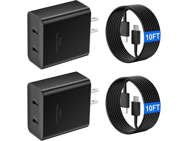 45W Super Fast USB C Charger for Samsung Galaxy S25 Ultra/S25+/S25/S24/S23 Ultra/S23+/S22+/S20/iPhone 17 16 15, 2-Port 45 Watt Type C Fast Charger.