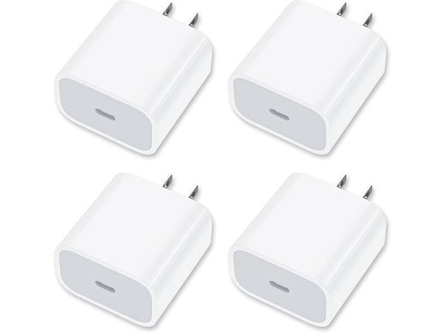 [4 Pack] USB-C Wall Charger, 20W USB-C Power Adapter Replacement for Phone 17/16/15/14/13/15 Pro/Pro Max/Plus/XS/XR/X,Galaxy, Pixel,i Pad and More