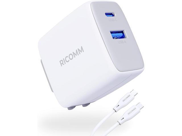 USB-C Charger 65W, GaN PPS Phone Fast Charger (6.8FT Soft Silicone Cable Included) Travel Wall Charger Foldable Plug for MacBook, Phone Pro Max,...