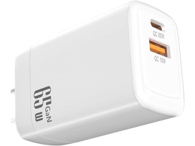 USB C Charger,65W Quick Charger, PPS 2-Port Fast Compact Foldable for MacBook/Air, iPad Pro, Galaxy S23, Dell XPS 13,iPhone 15/Pro, Steam Deck, and...