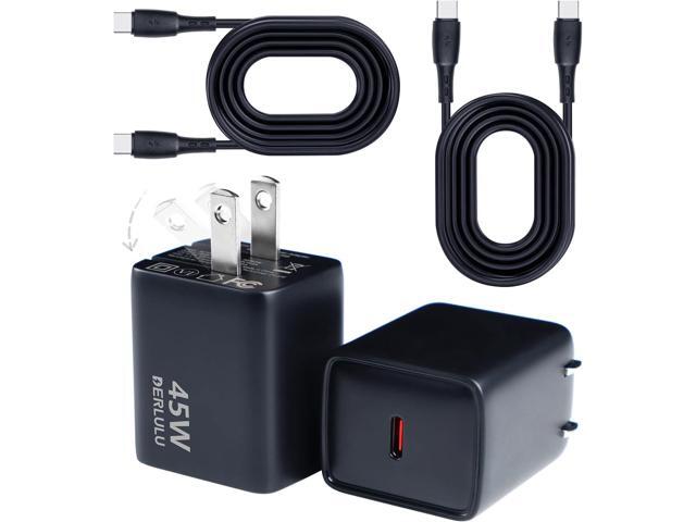 45W USB-C Charger, DERLULU 45W Power Adapter Supports Super Fast Charging for Galaxy S25/S24/S23, Compatible with iPhone 17/16/15/14, iPad, and...
