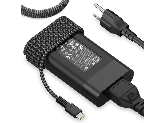 65W USB C Laptop Charger Compatible with HP Spectre x360/Envy/Chromebook/Elitebook x360/Pavilion/Elite x2/Zbook/ProBook, New Slim Replacement Type...