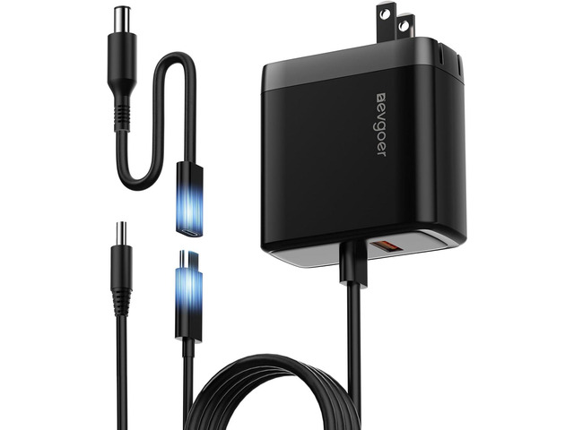 65W Dell Charger for Laptop, Dell Computer Charger USB-C for XPS, Inspiron, Latitude and Vostro Models, Power Cord 4.5 * 3.0 mm and 7.5 * 3.0 mm...